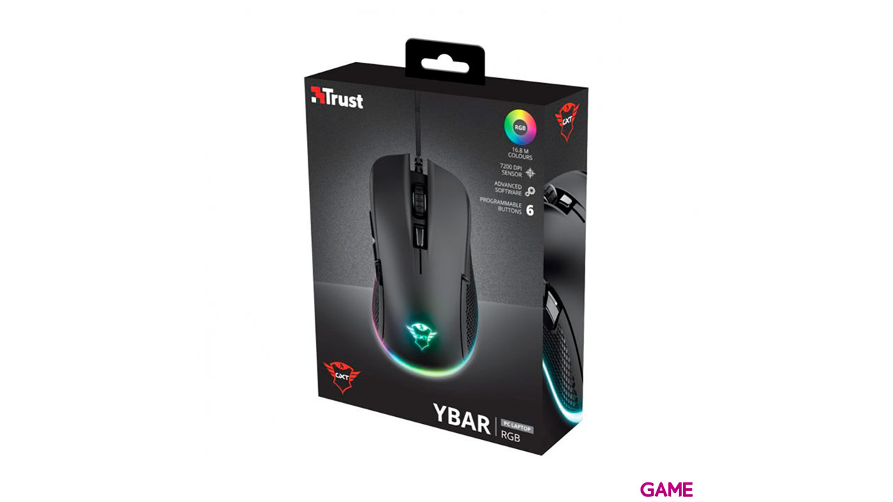 Trust YBAR - RGB - 7200DPI - Raton Gaming-5