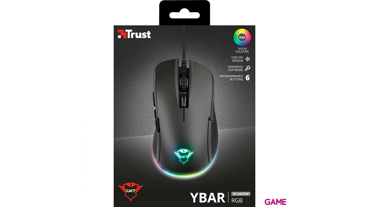 Trust YBAR - RGB - 7200DPI - Raton Gaming-6