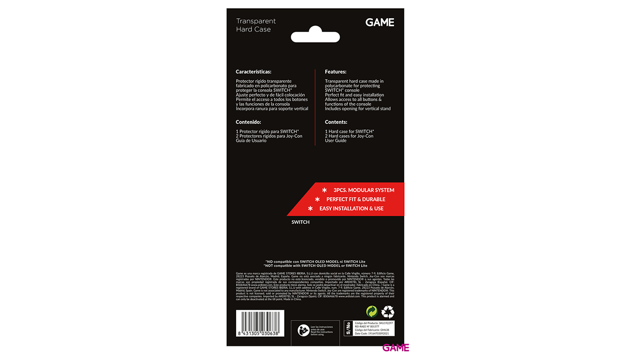 GAME GM638 Carcasa rígida para Nintendo Switch-1