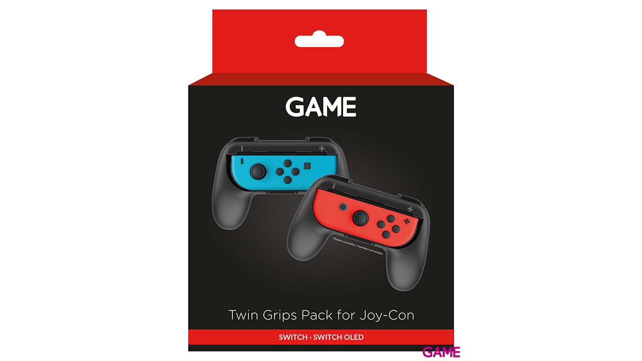 GAME GM683 Pack de 2 Grips negros para Joy-Con Switch-0