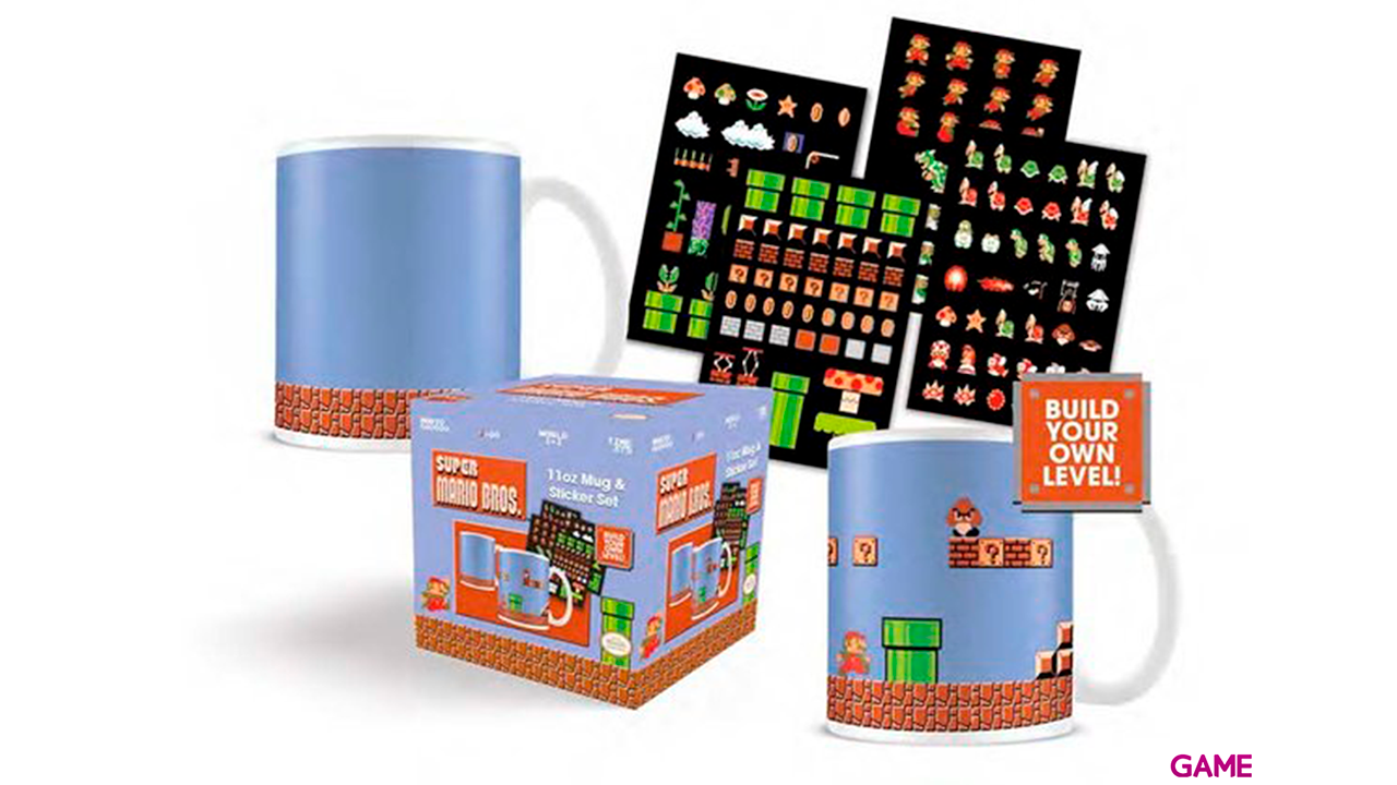 Taza y Stickers Super Mario-0