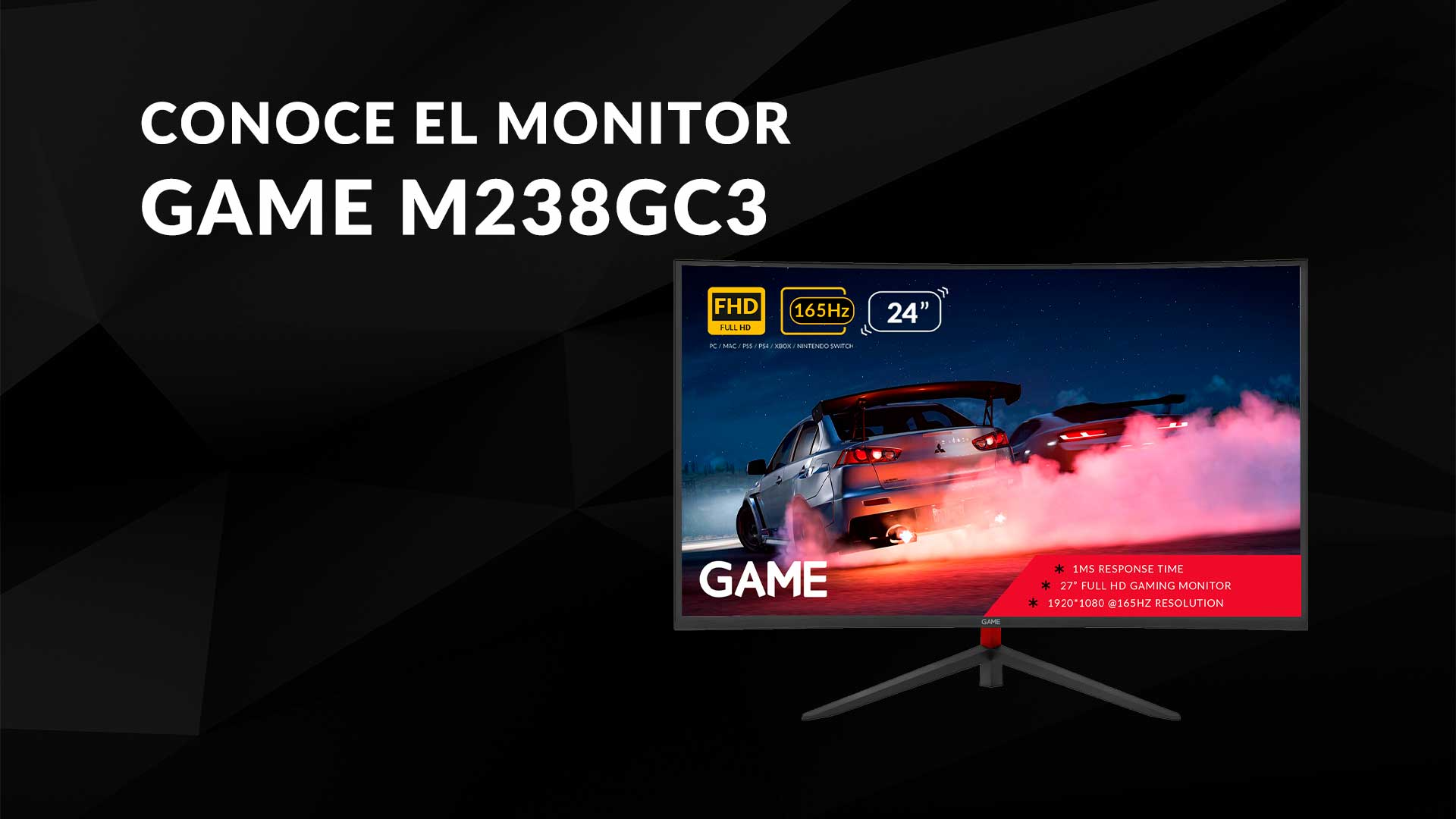 GAME M27GC5 27´´ HVA FHD 200Hz PC / 120Hz PS5 - XSX con Altavoces - Monitor  Gaming Curvo. PC GAMING