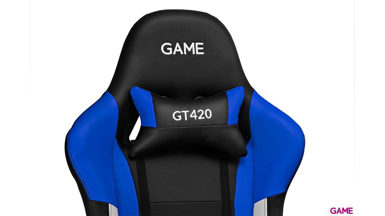 GAME Racing Elite GT420-PS Azul Blanco y Negra - Silla Gaming-13