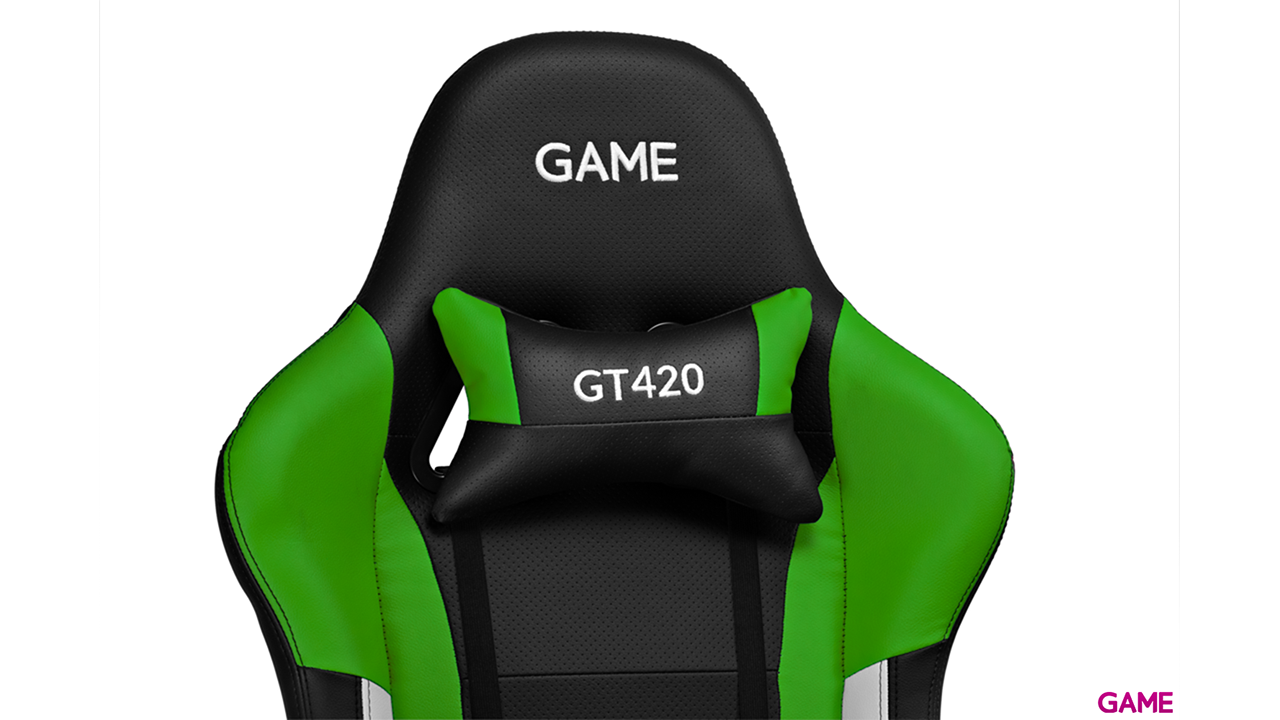 GAME Racing Elite GT420-XB Verde Blanco y Negra - Silla Gaming-14