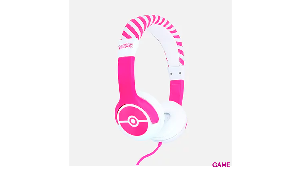 Auriculares OTL Pokémon Pokeball Rosa Infantiles-1