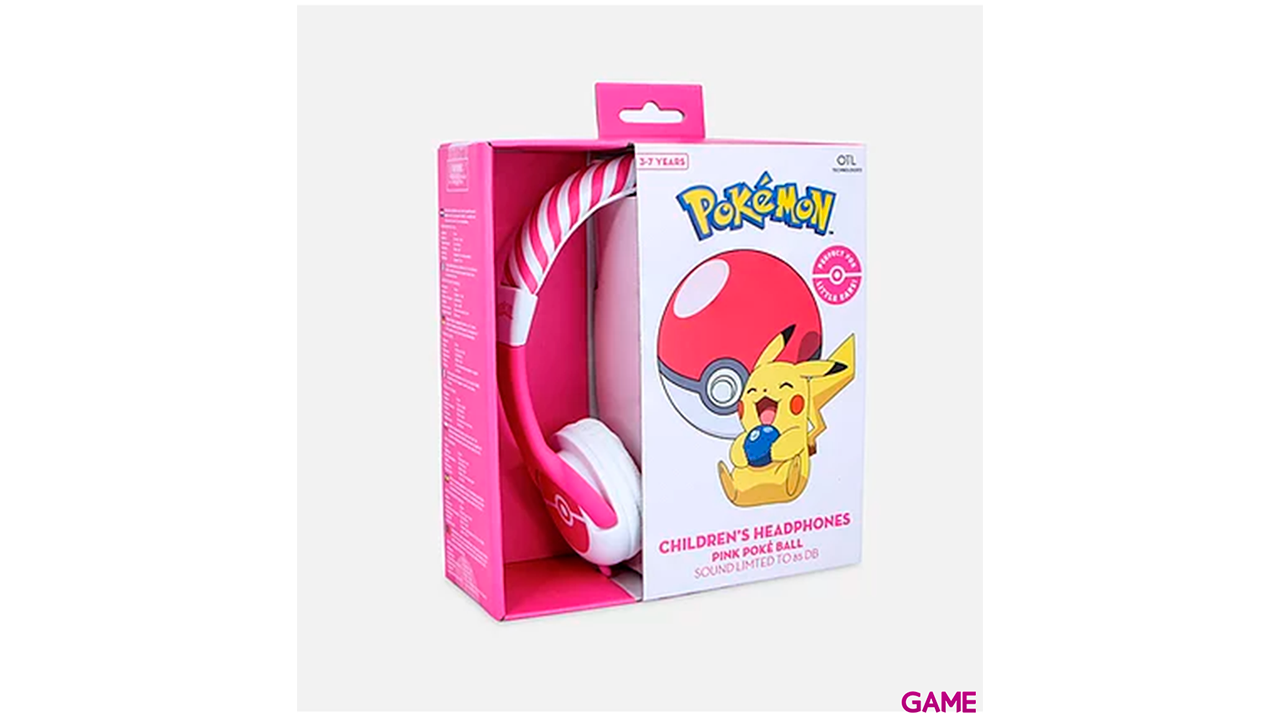 Auriculares OTL Pokémon Pokeball Rosa Infantiles-2