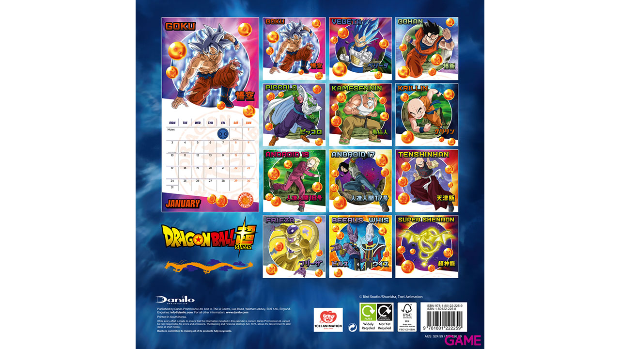 Calendario 2022 Dragon Ball Super-1