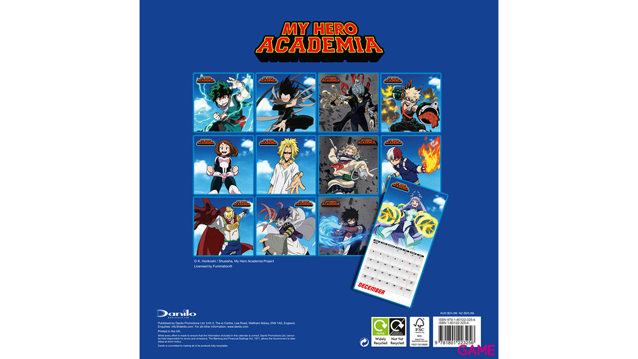 Calendario 2022 My Hero Academia-1