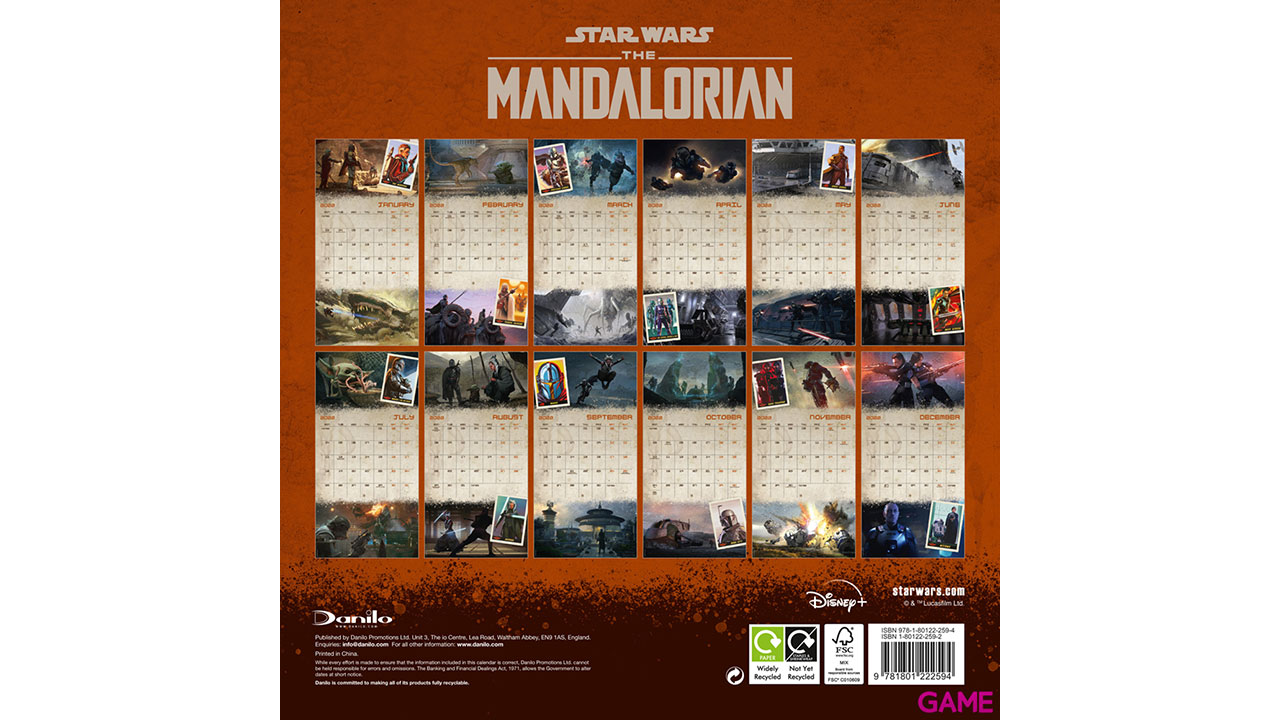 Calendario 2022 Star Wars the Mandalorian-1