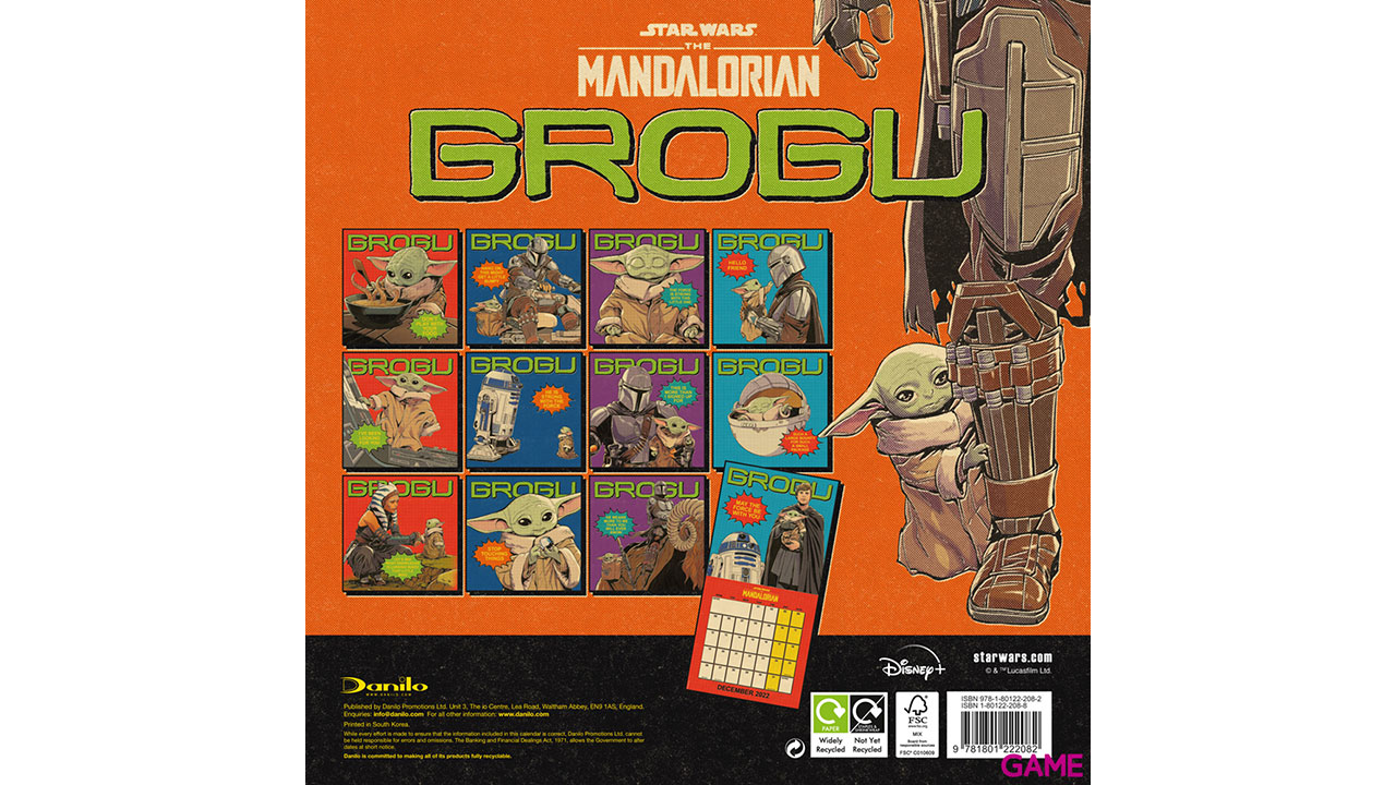 Calendario 2022 Star Wars the Mandalorian Grogu-1