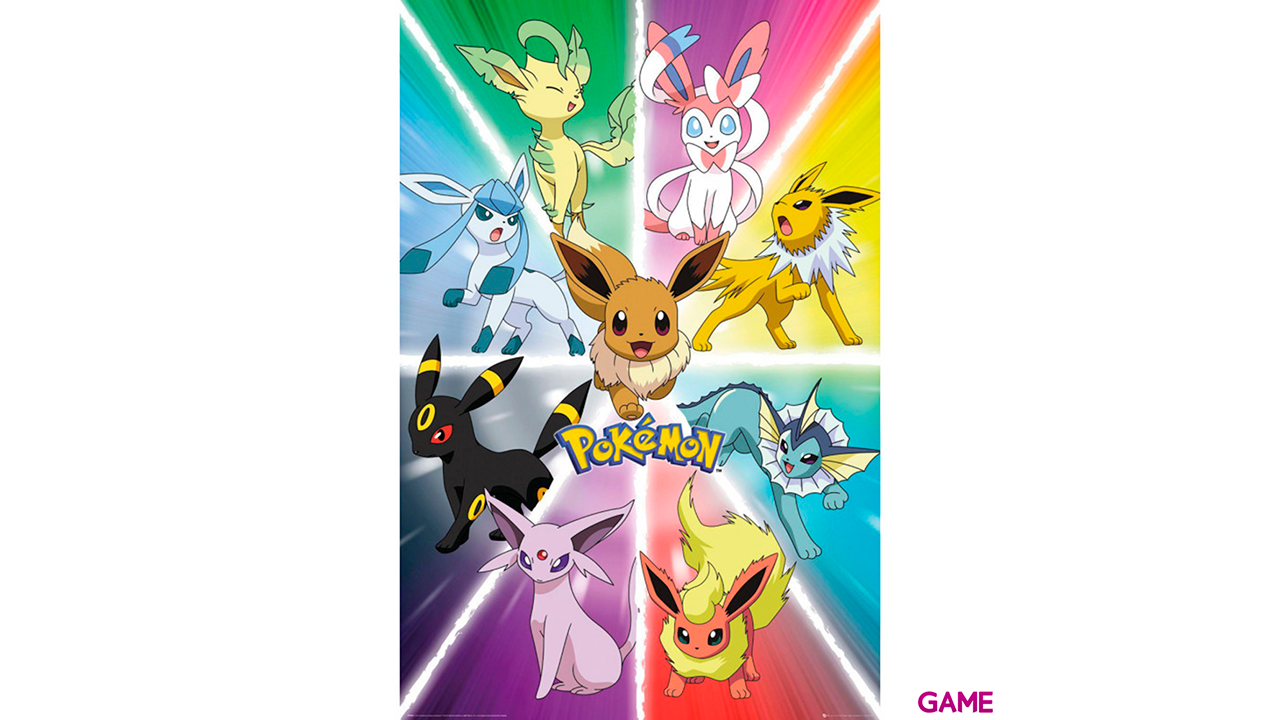 Póster 91,5 x 61 Pokémon: Evoluciones Eeve-0