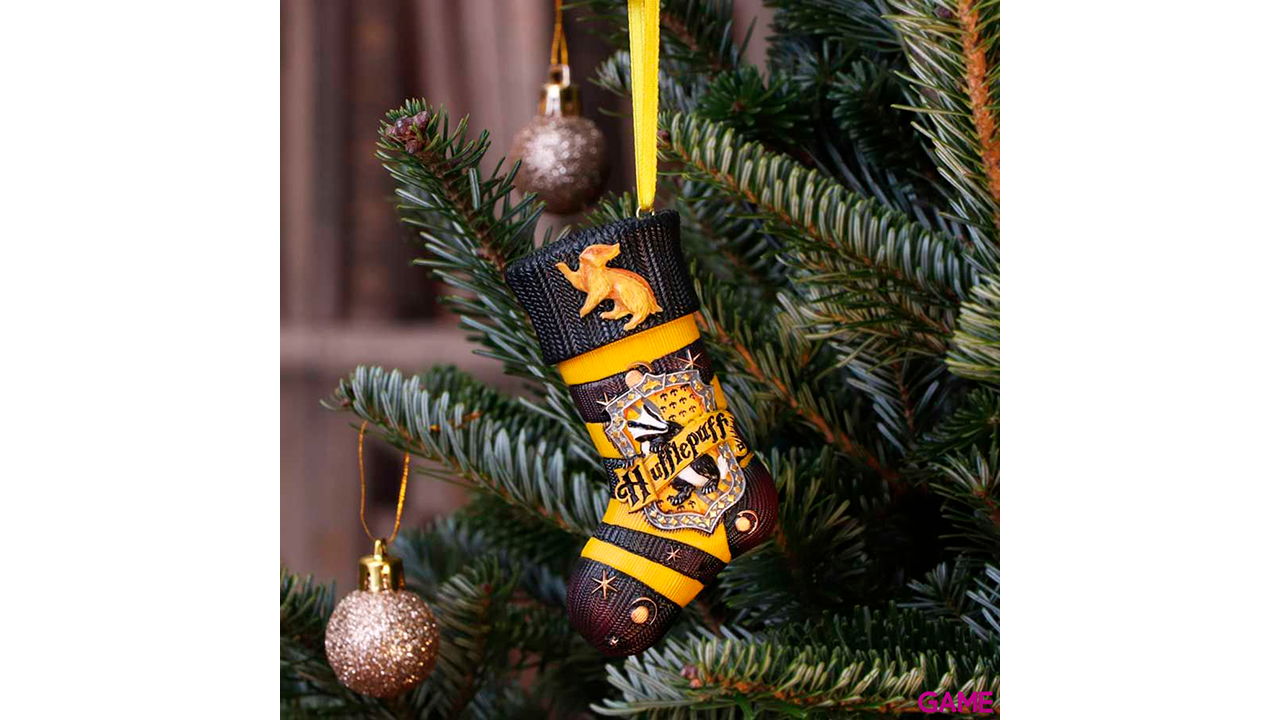 Adorno de Navidad Harry Potter: Calcetín de Hufflepuff-0