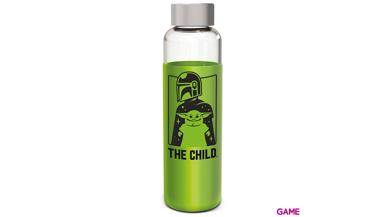 Botella de Cristal con Funda de Silicona 585 ml The Mandalorian-0
