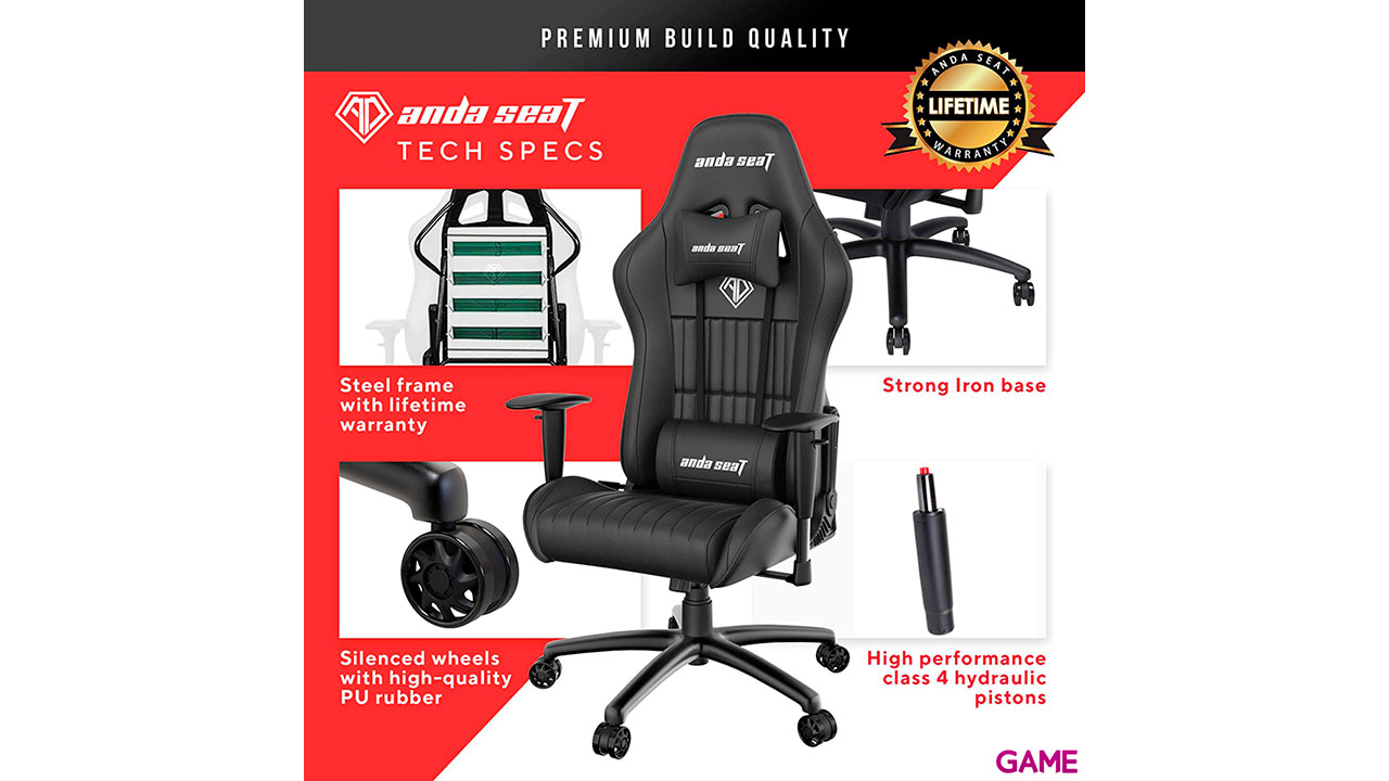Anda Seat Jungle Series Black - Silla gaming-4
