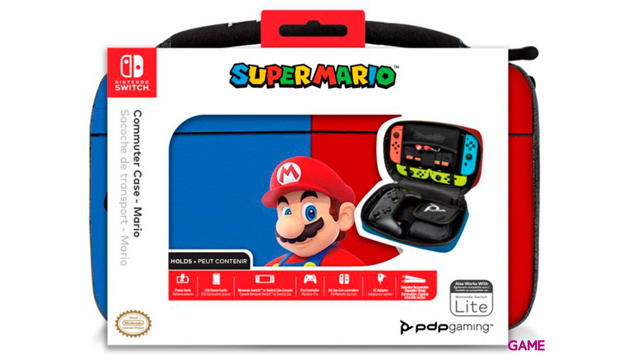 Commuter Case Mario Edition oficial-. Nintendo GAME.es