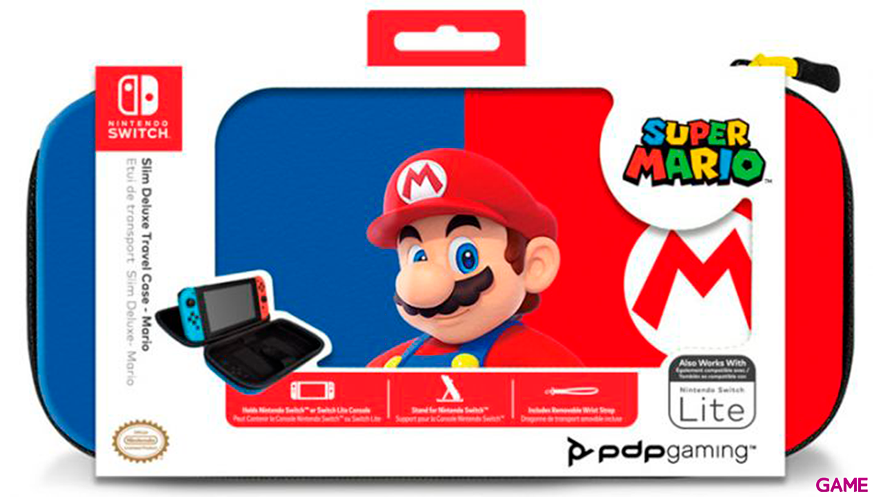 Funda PDP Deluxe Travel Case Mario Edition -Licencia oficial--0