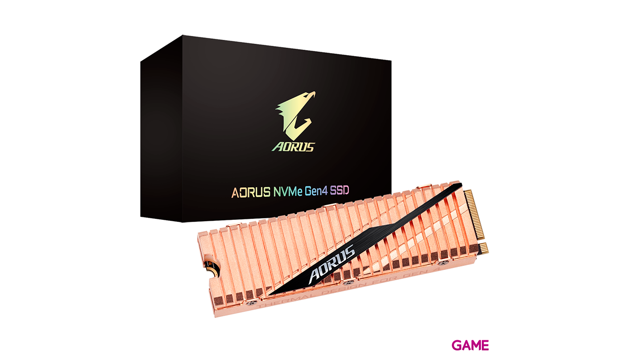 Gigabyte Aorus M2 SSD GP-ASM2NE6 - 1TB - Gen 4 NVMe - 5600MB/s - Con Disipador - PC - PS5 - Disco Duro-0