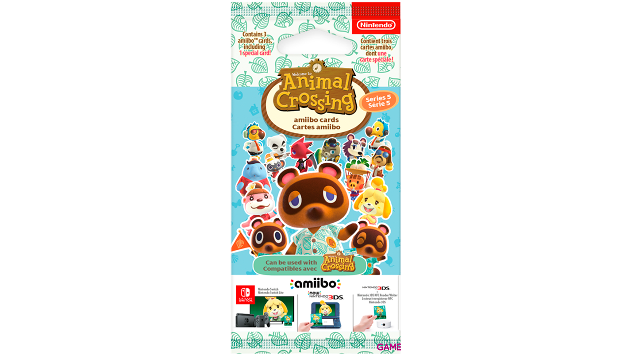 Pack 3 Tarjetas amiibo Animal Crossing - Serie 5-0
