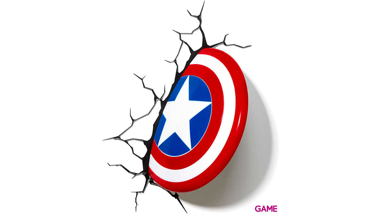 Lámpara 3D de Pared Marvel: Capitán América-4