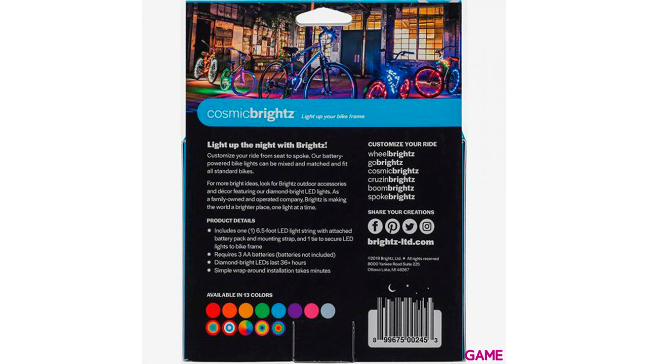 Luces para Cuadro de Bicicleta Brightz Azul-1