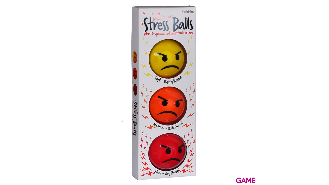 Pack de 3 Pelotas Emoticono Antiestrés-0