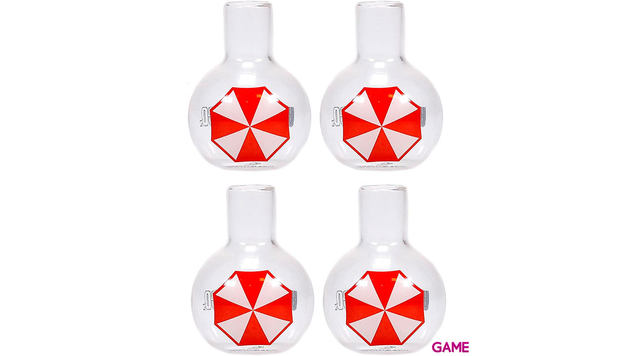 Set de 4 Minivasos Cristal Resident Evil: Umbrella Corp-0