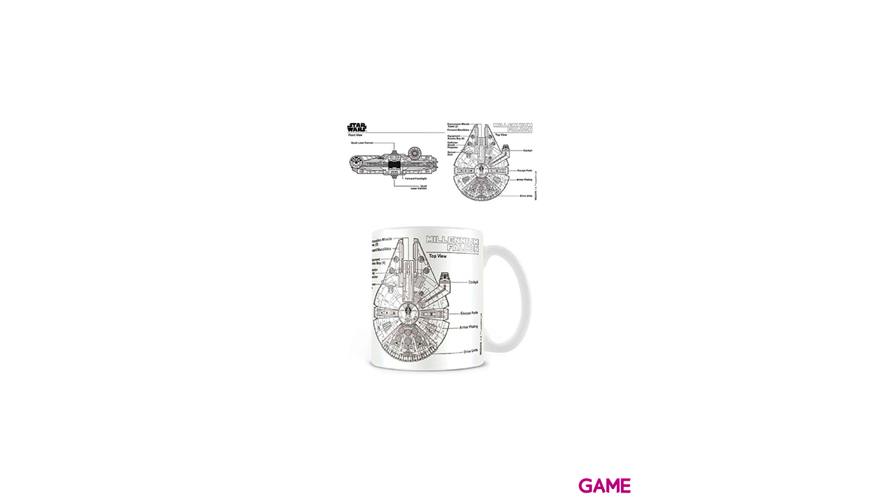 Taza Millennium Falcon Sketch Star Wars-1