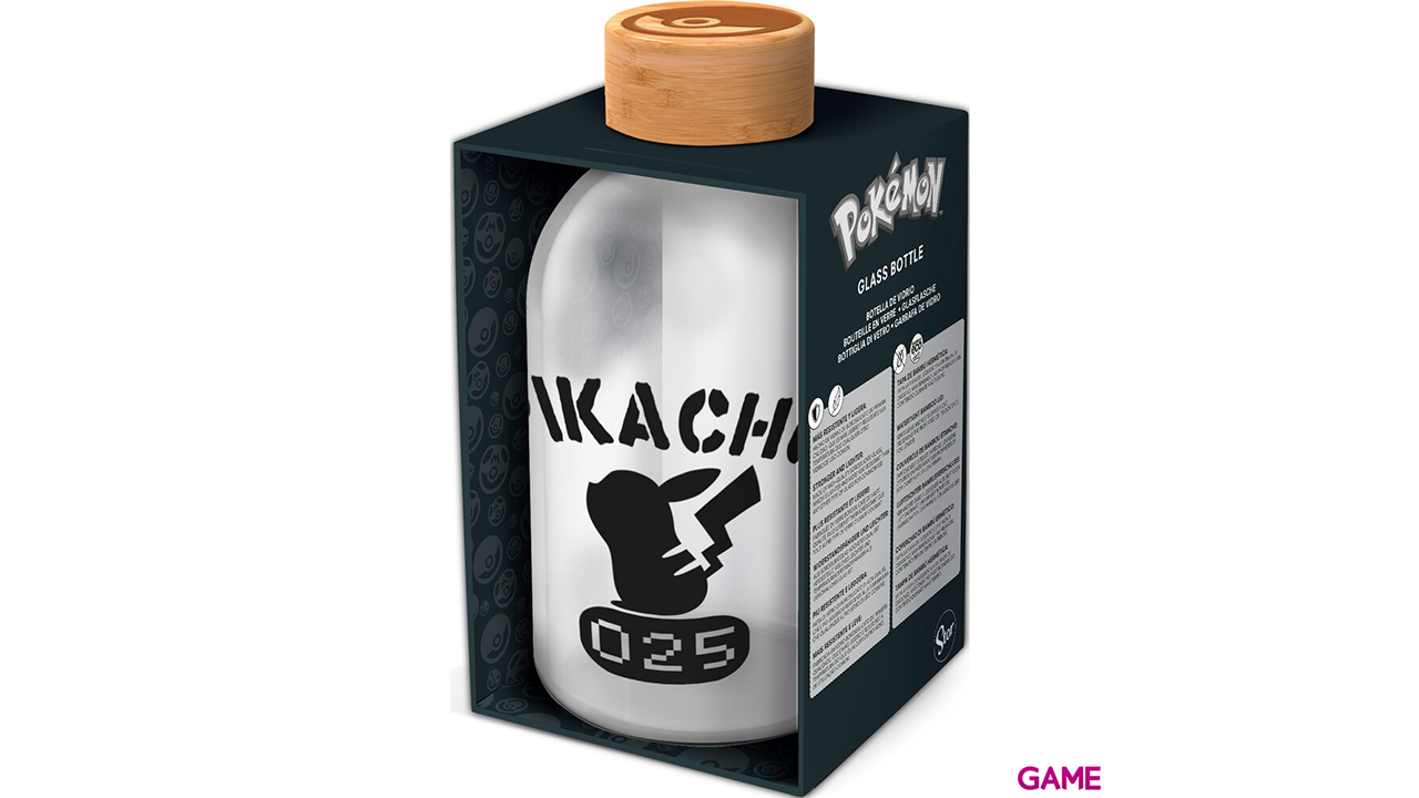Botella de cristal Pokemon Pikachu de  620ml-0