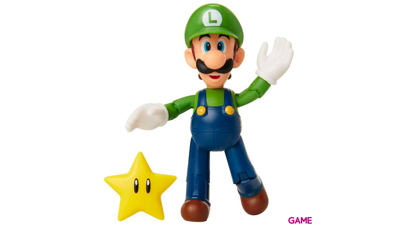 Figura Nintendo Luigi Star Power & Super Estrella-0