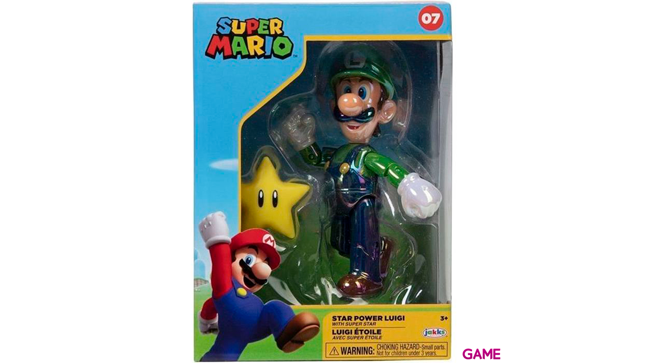 Figura Nintendo Luigi Star Power & Super Estrella-1