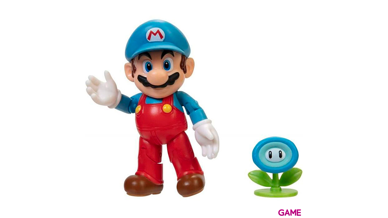 Figura Nintendo Ice Mario & Flor de Hielo-0