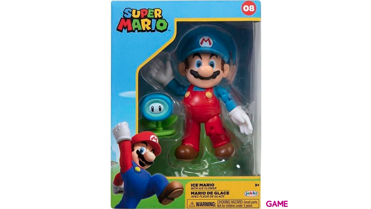 Figura Nintendo Ice Mario & Flor de Hielo-1