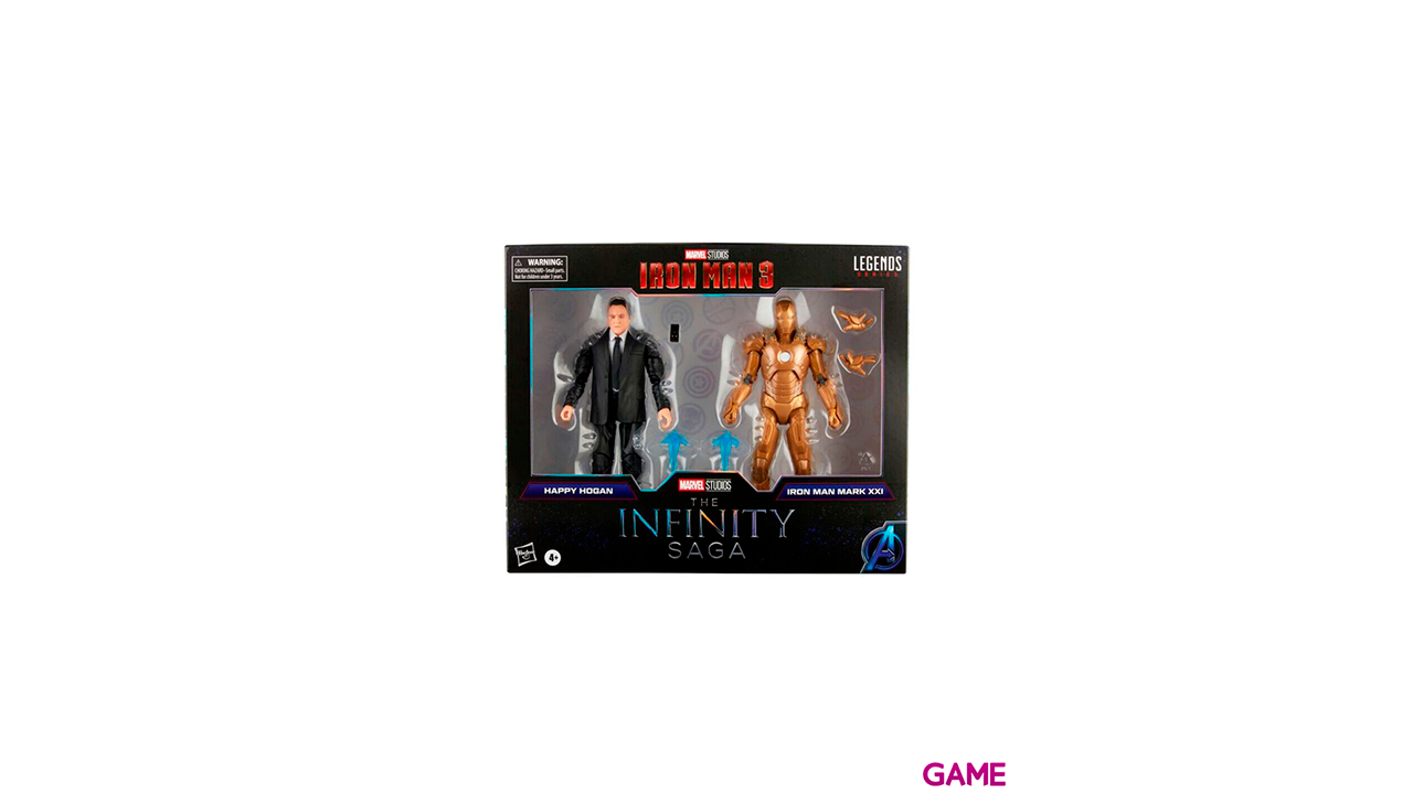 Set 2 Figuras Marvel: Happy Hogan e Iron Man Mark XXI 15cm-0