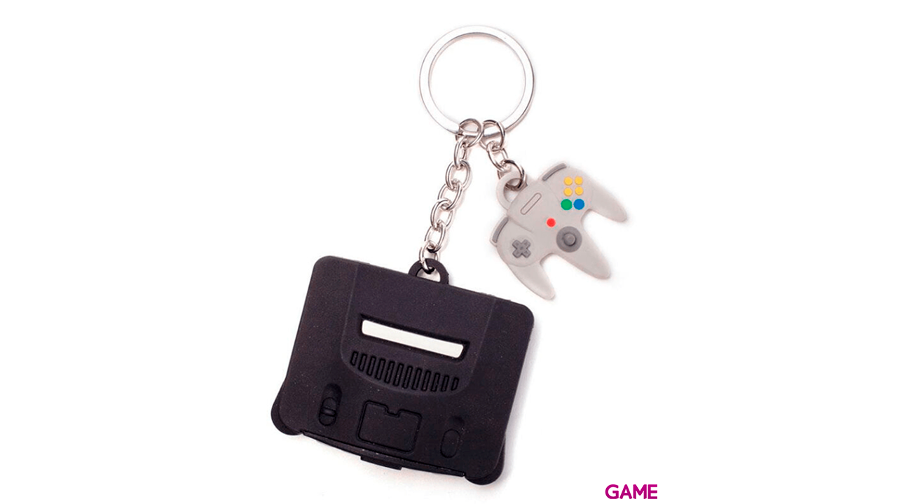 Llavero de Goma Nintendo 64 y Mando 3D-0