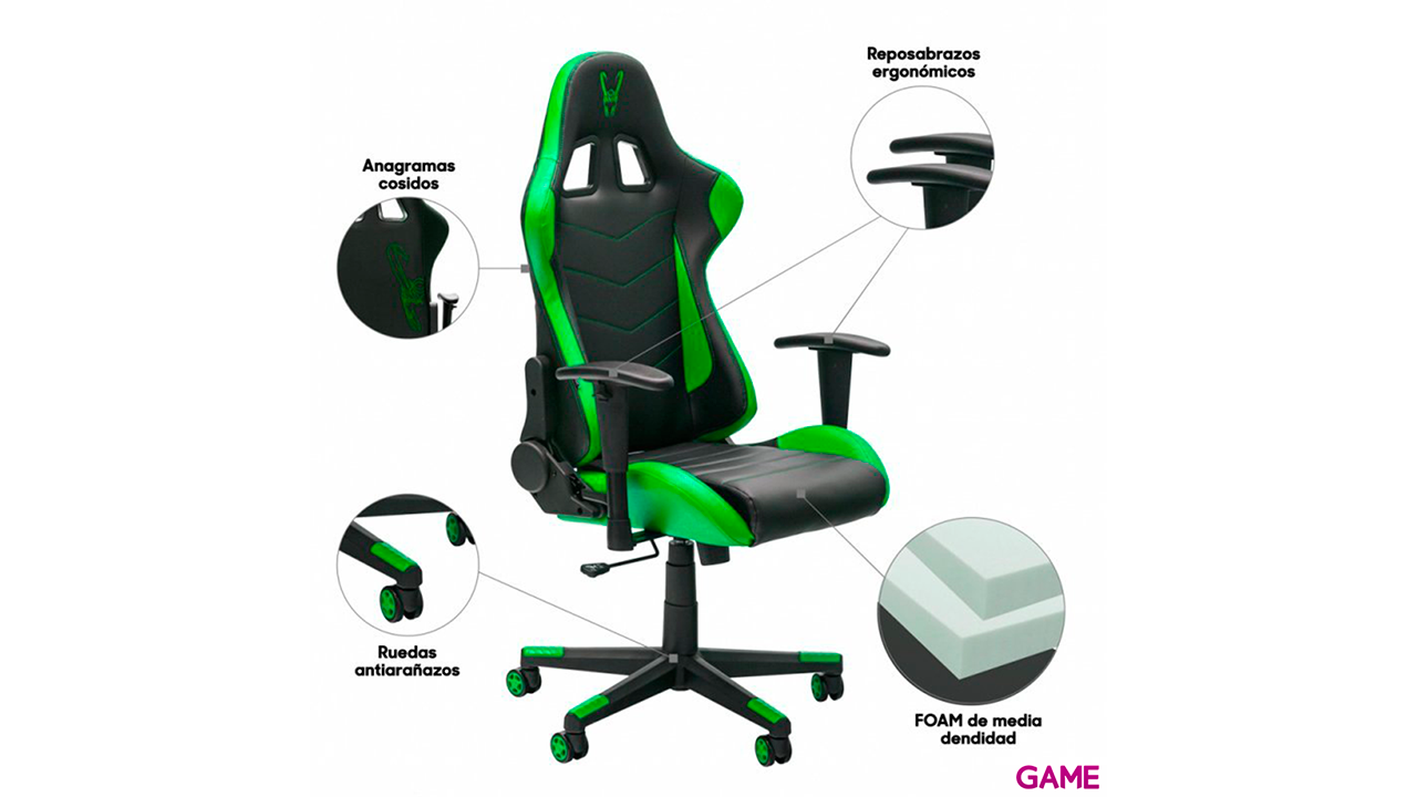 WOXTER STINGER STATION GREEN - Silla Gaming-2