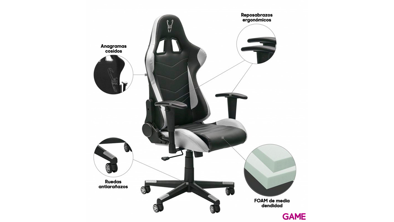 WOXTER STINGER STATION WHITE - Silla Gaming-3