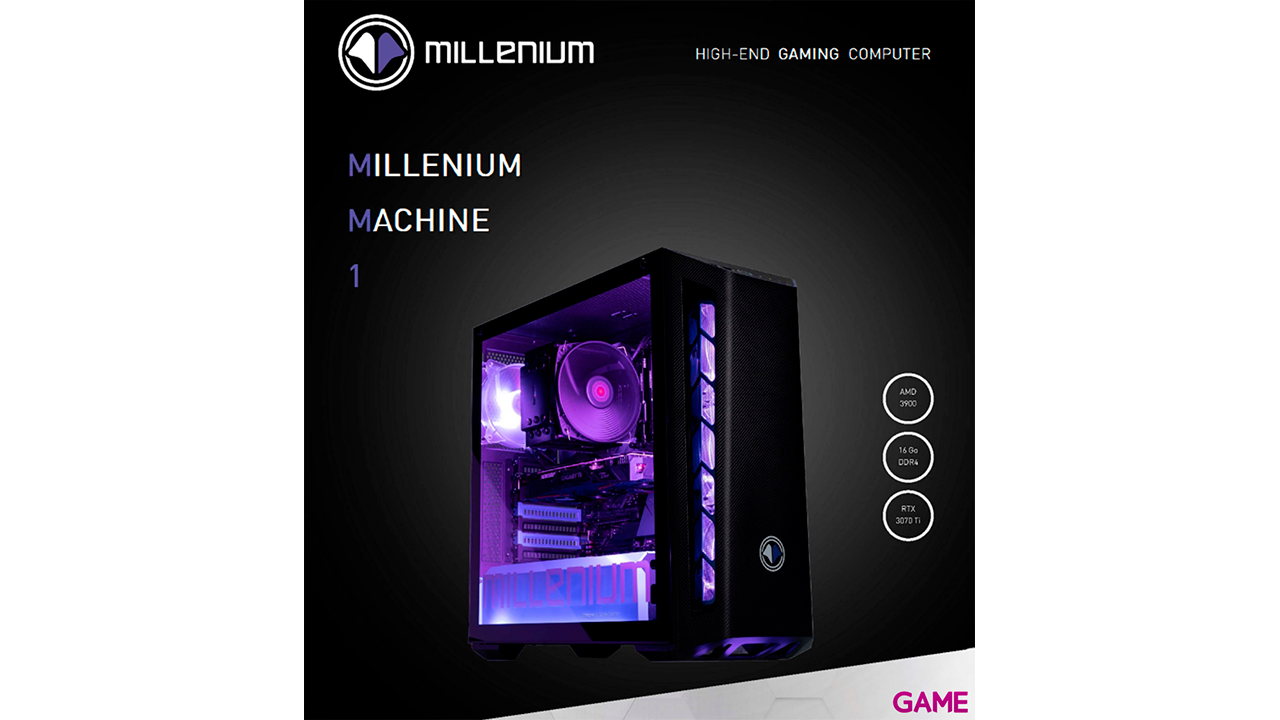 Millenium SKARNER - Ryzen 9 3900 - RTX 3070 Ti -16GB - 480GB SSD + 1TB HDD - W10 - Ordenador Sobremesa Gaming-0