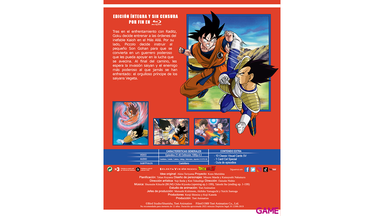 Dragon Ball Z - Bluray BOX 2 - Episodios 21 a 40-1