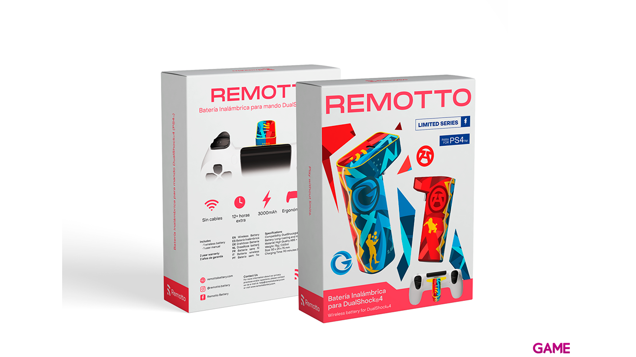 Batería Remotto para mando PS4 AG Limited Ed.-0