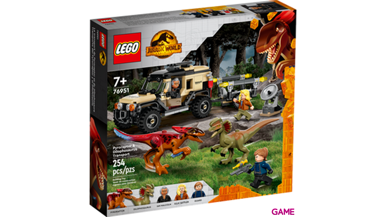 LEGO Jurassic World: Transporte del Pyrorraptor y el Dilofosaurio 76951-1