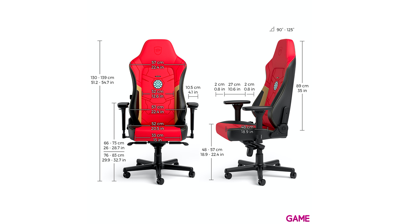 Noblechairs HERO - Iron Man Edition - Silla Gaming-5