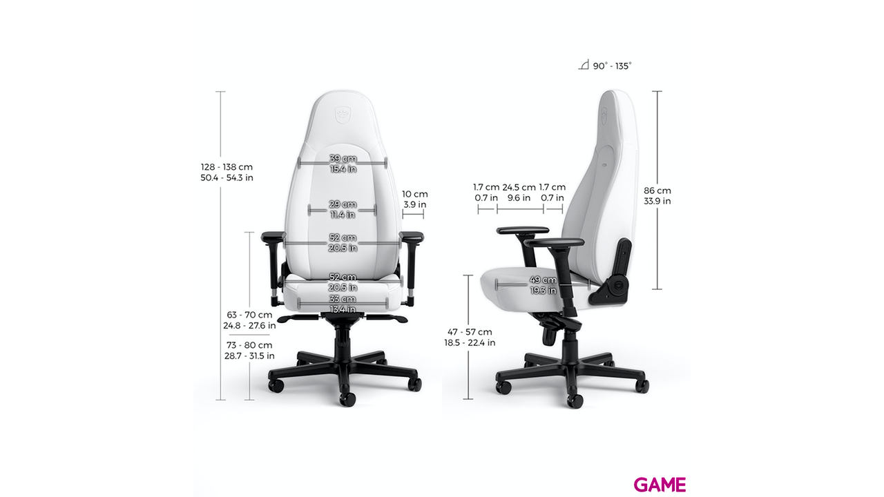 Noblechairs ICON - White Edition - Silla Gaming-5