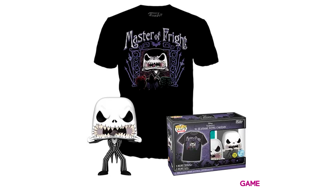 Pack Camiseta y Figura Pop Disney: Jack Skellington Talla M-0