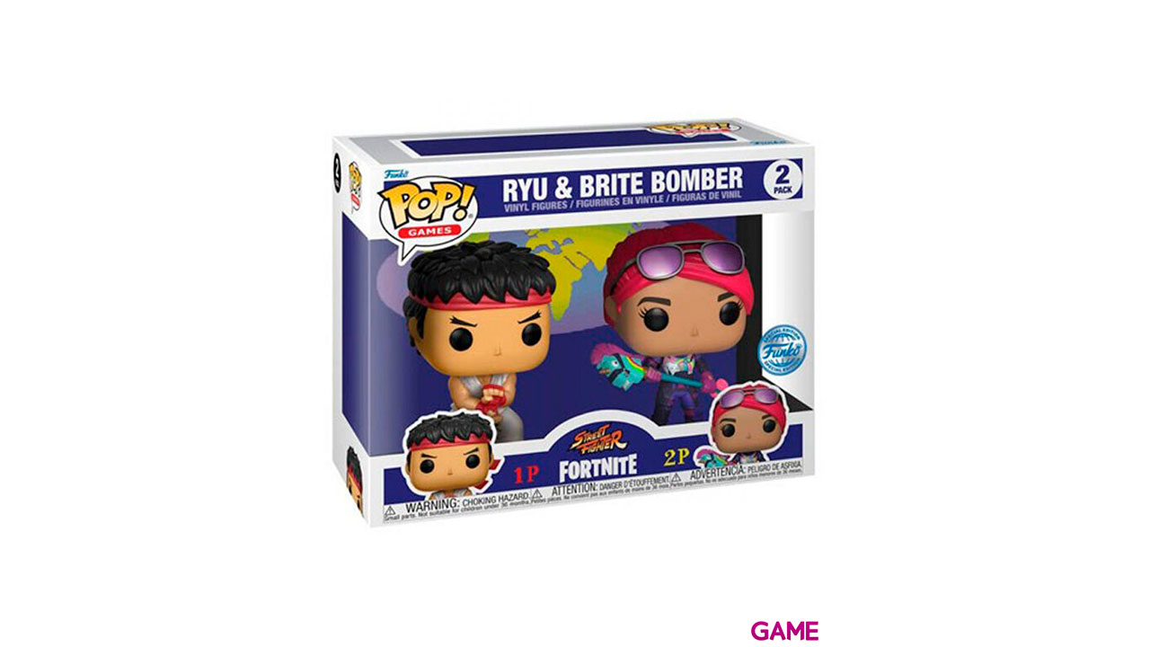 Pack 2 Figuras Pop Fortnite: Ryu y Brite Bomber-2