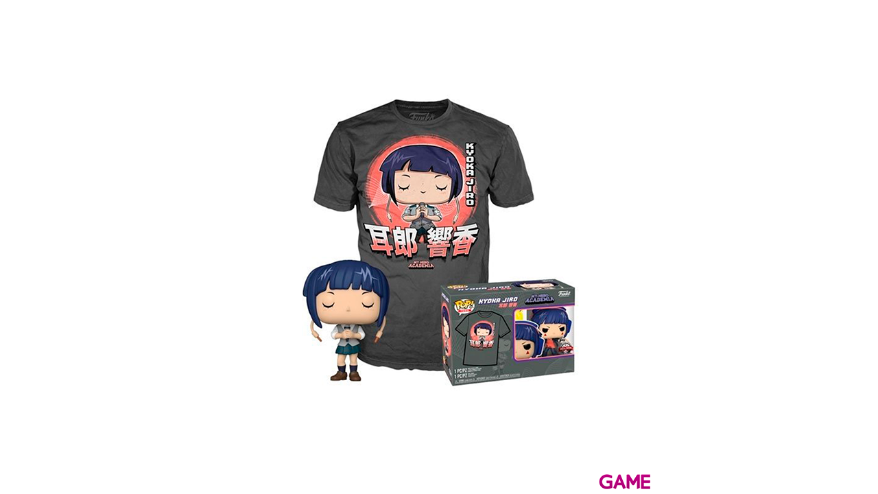 Pack Camiseta y Figura Pop My Hero Academia: Jirou Talla L-0