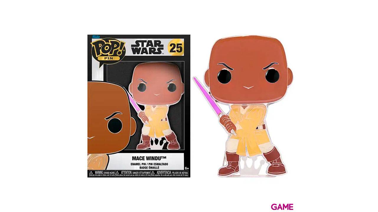Pin Tamaño Grande Funko Star Wars: Mace Windu-0
