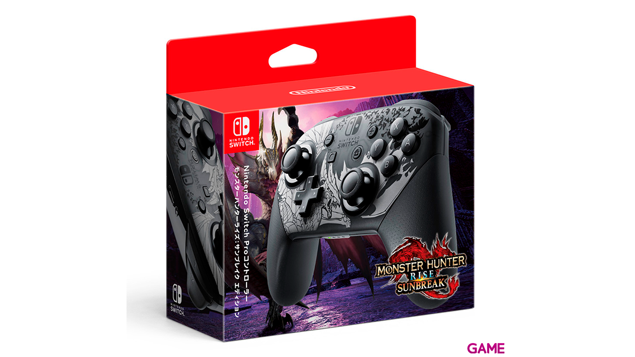 Nintendo Switch Pro Controller Edición Monster Hunter Rise Sunbreak-0