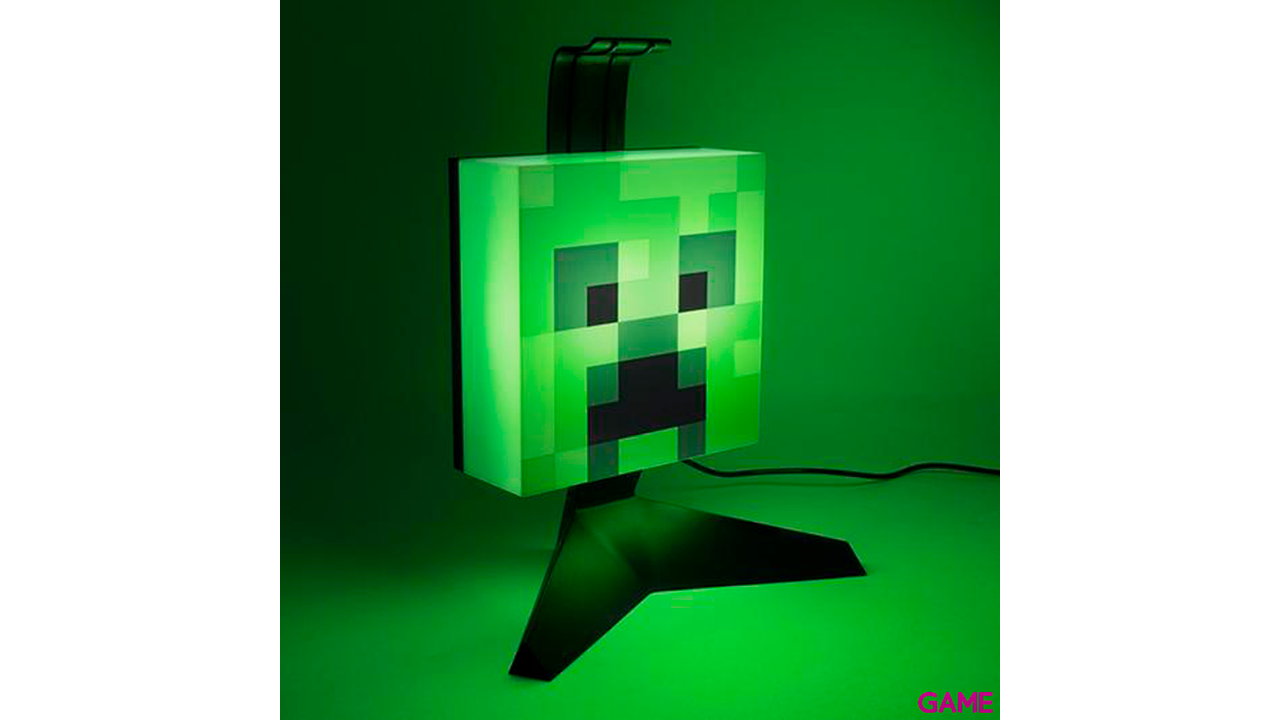 Lámpara Minecraft Cabeza de Creeper-1
