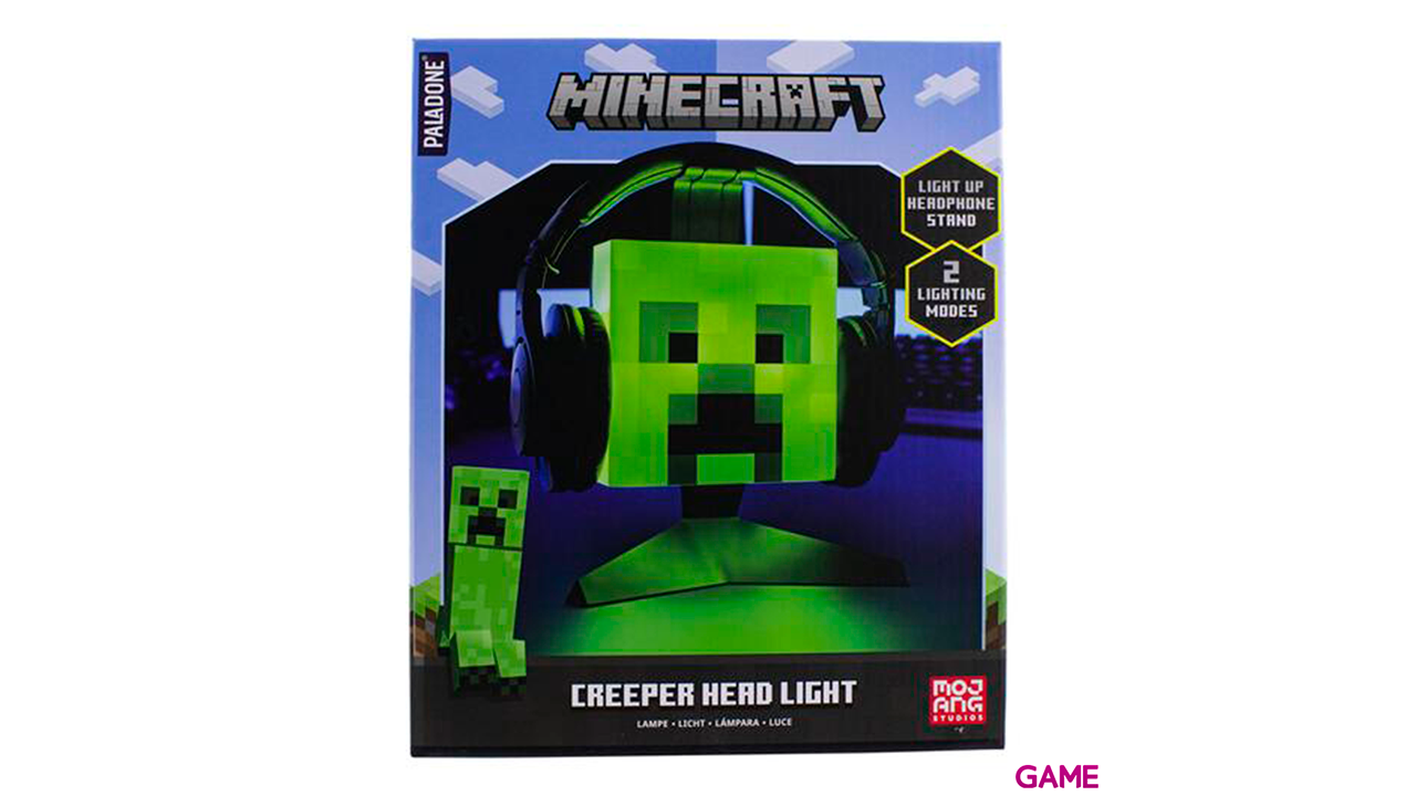 Lámpara Minecraft Cabeza de Creeper-2