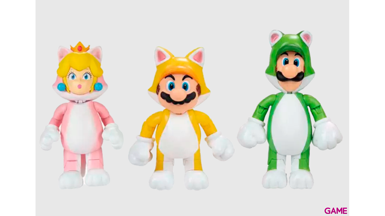 Pack Figuras Nintendo Super Mario 3D 10cm-1